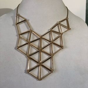 Gold Web Statement Necklace